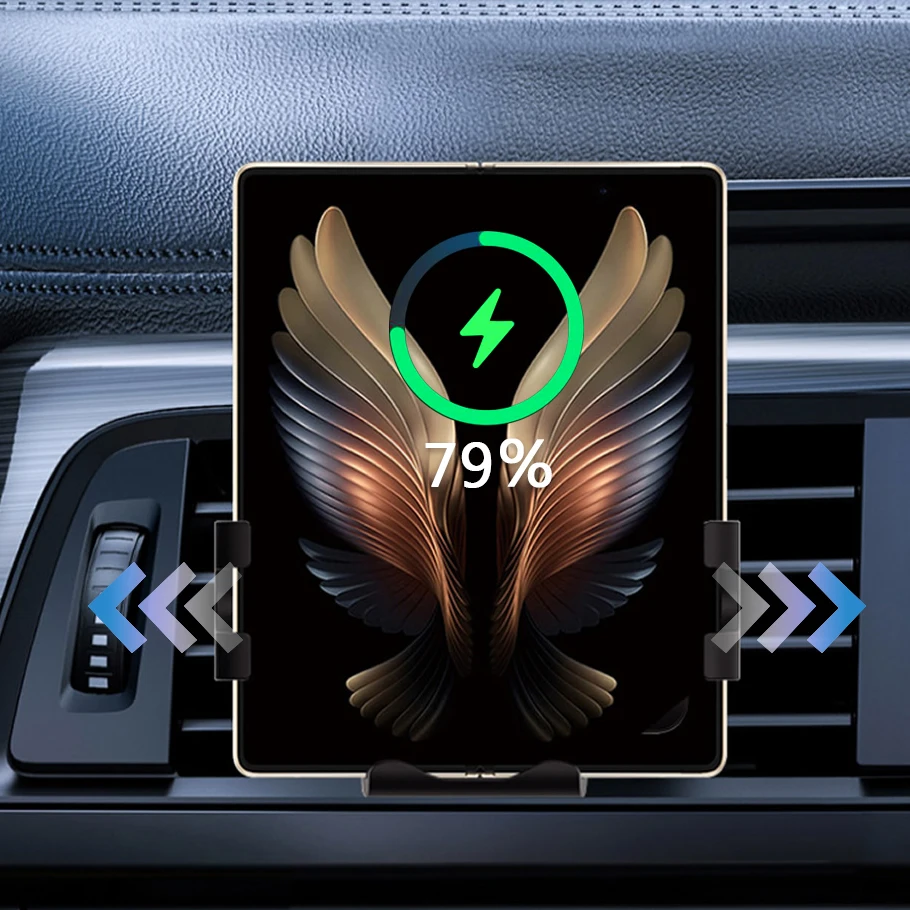 Автомобильное беспроводное зарядное устройство 15 Вт Qi для Samsung Galaxy Z Fold 3 2 iPhone 13 Pro