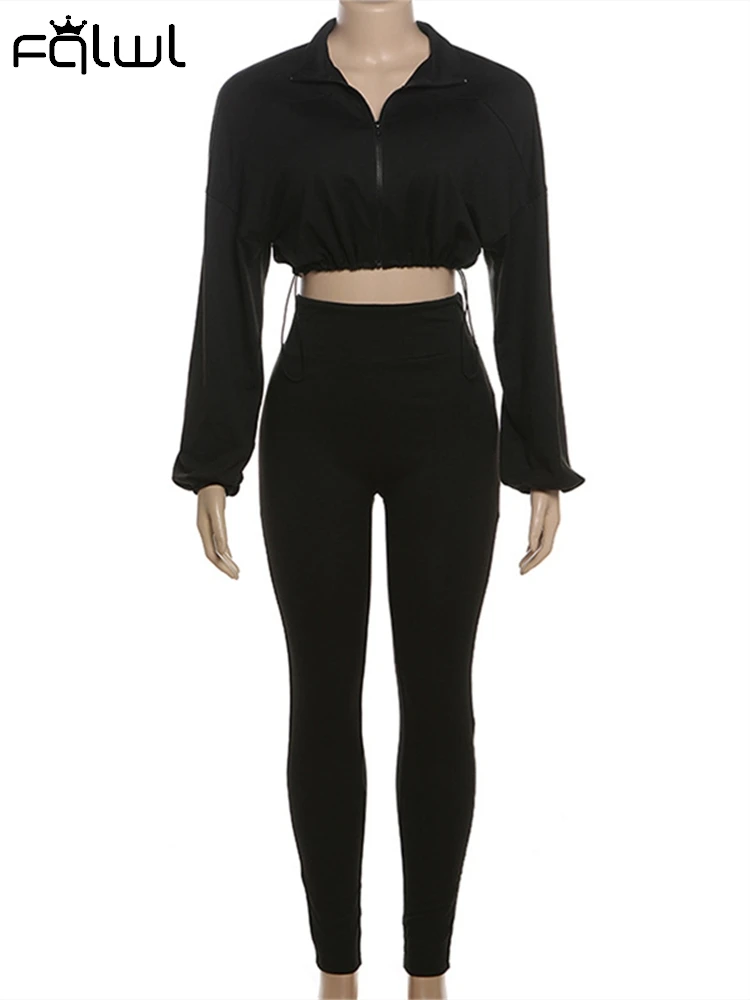 Женский спортивный костюм из 2 предметов на молнии и завязках