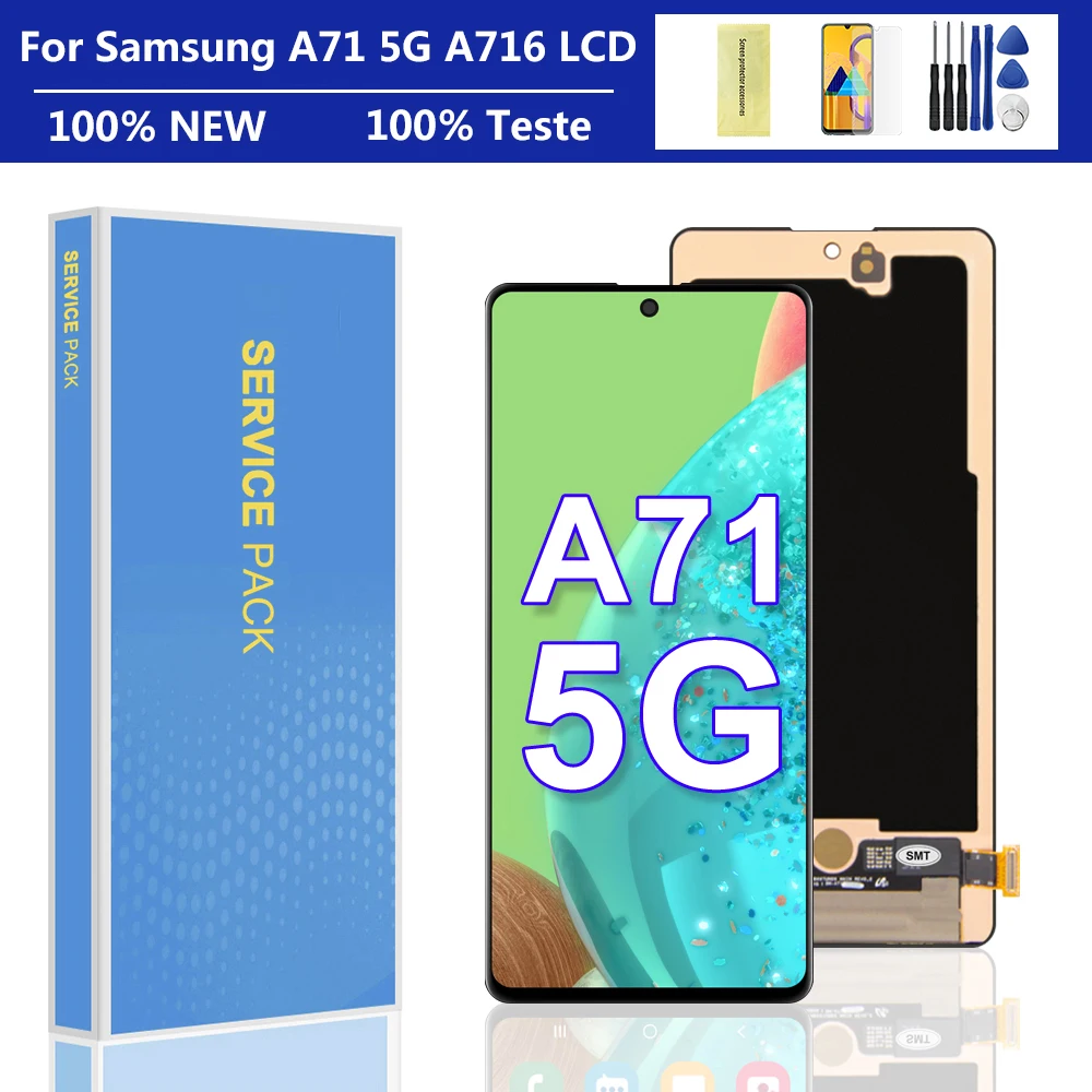 

6.7"Original For Samsung Galaxy A71 5G Display A716 A716B A716U LCD Screen Touch Digitizer Assembly For Samsung A716 LCD Display