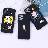 cartoon dog snoopy phone case for iphone 13 12 11 pro mini xs max 8 7 plus x 2020 xr cover