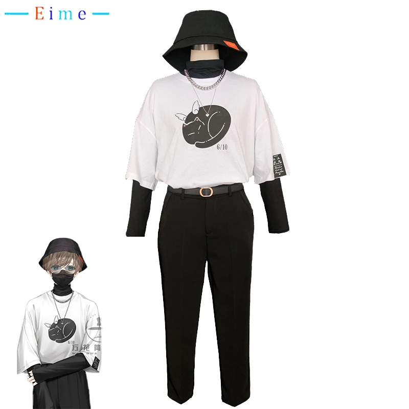 

Kanae Cosplay Costume Vtuber Cospaly Clothing Fancy Party Suit Top Shirt Pants Hat Halloween Carnival Uniforms Custom Made