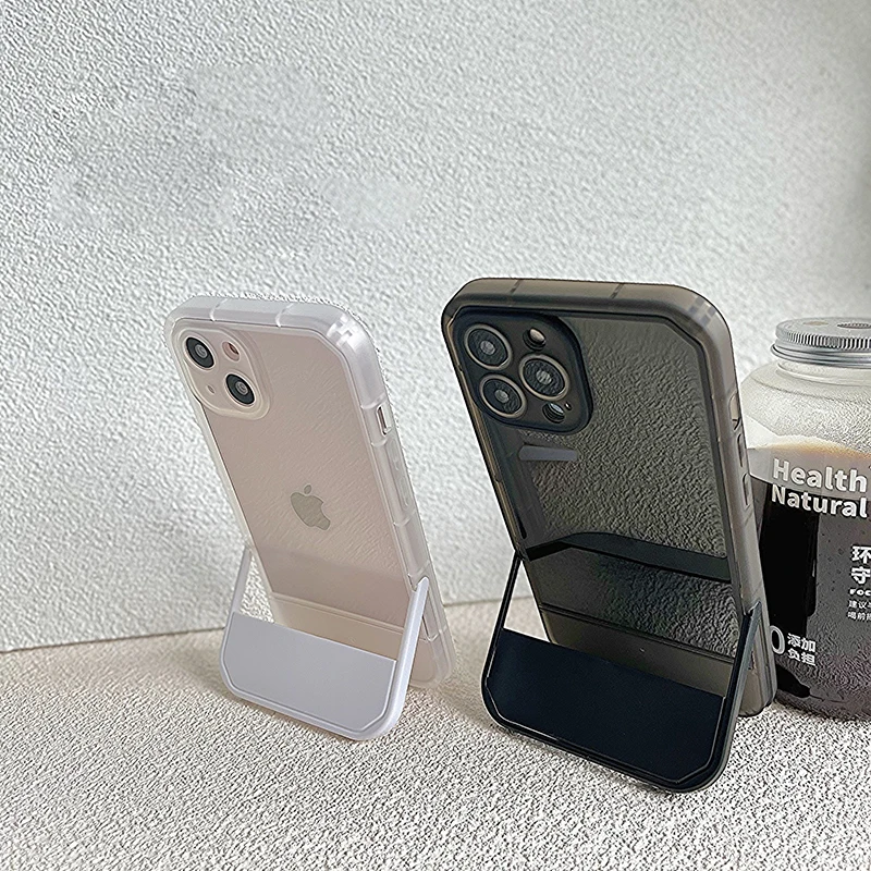 Прозрачный силиконовый чехол-подставка для iPhone 13 12 Pro Max 11 7 8 Plus X XS XR SE 3 |