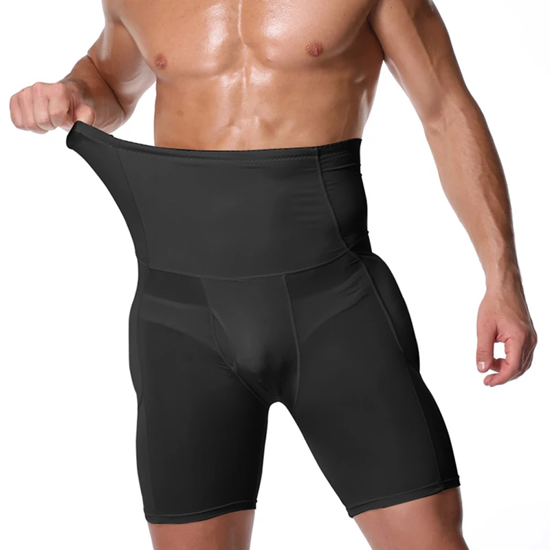 Men Bodysuits Mesh Boxer Buttocks Lifter Enlarge Butt Push Up Pad Underpants Penis Pouch Panties Sexy Padded Underwear Shapewear