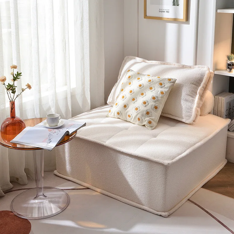 

Aoliviya Official New Tofu Block Sofa Single Double Three Nordic Living Room Fabric Craft Small Apartment Sofa Bedroom Balcony C
