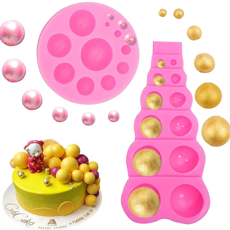 

Полусферический жемчужный шар, силиконовая форма для торта, полукруглая силиконовая Шоколадная плитка форма для шоколада сделай сам