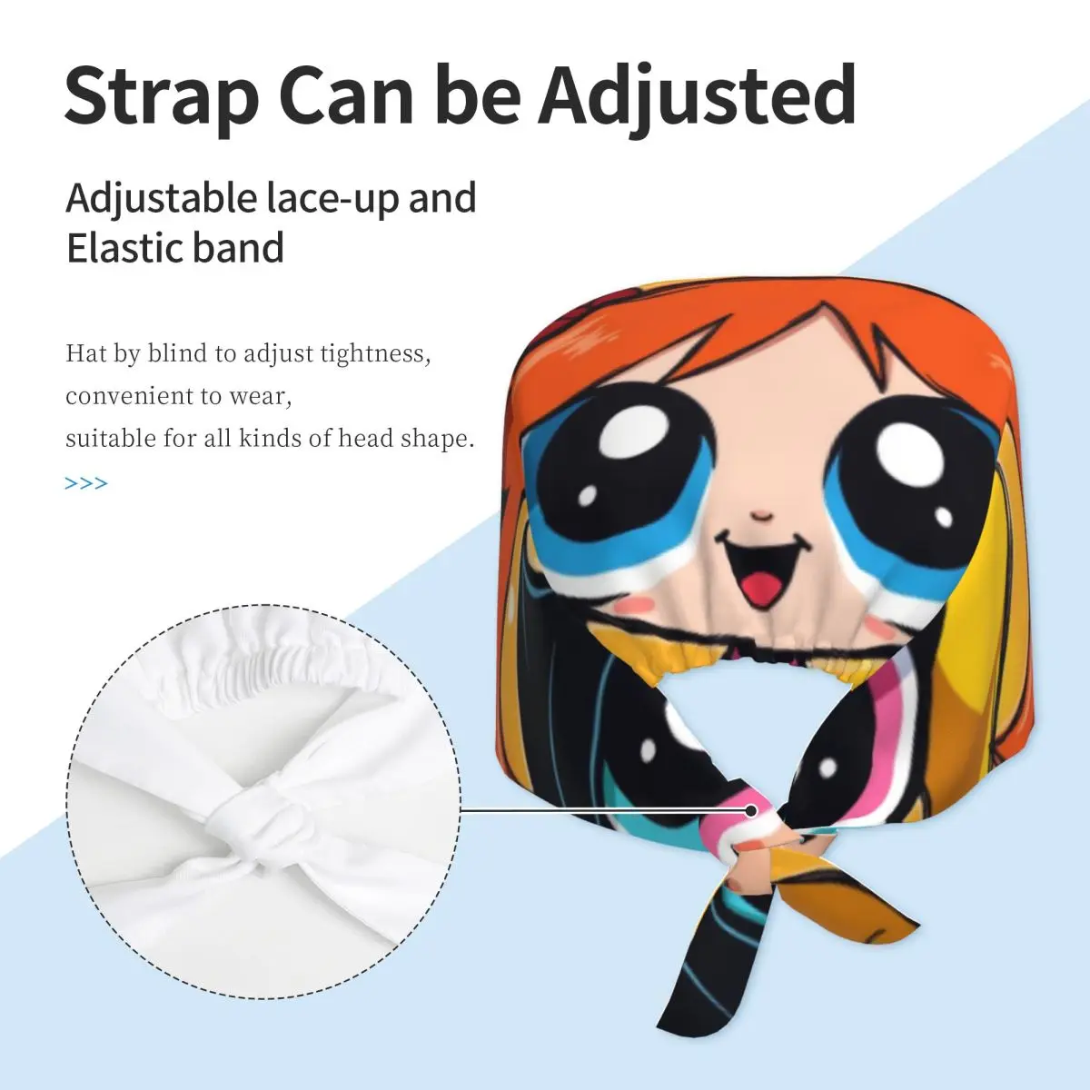 Забавная рабочая шапка Y2k в стиле аниме Powerpuff милые шапки для девочек