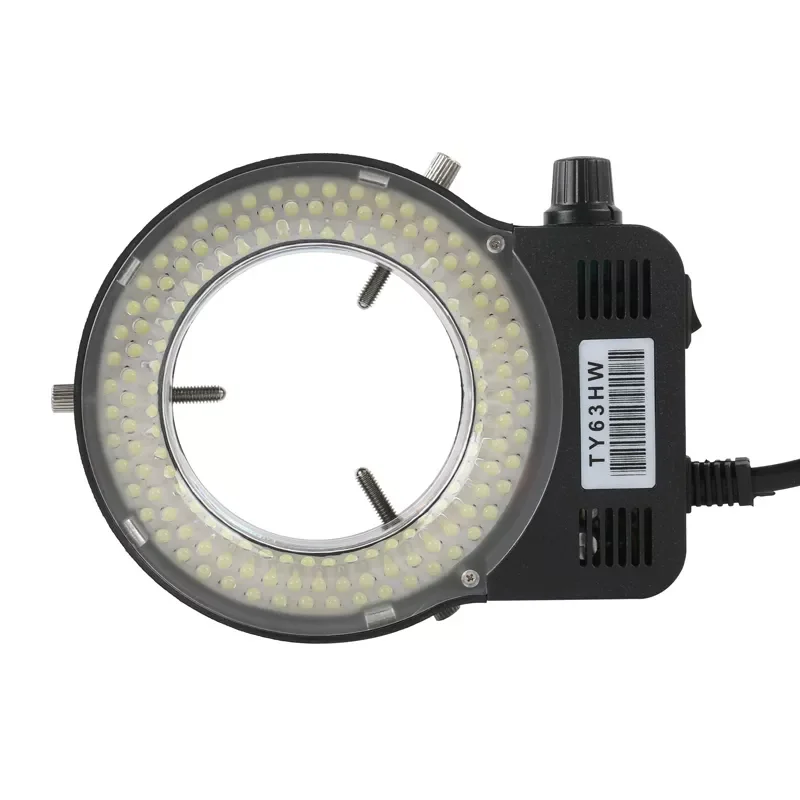 

Регулируемый кольцевой светодиодный светильник 144, осветительная лампа для индустрии, стерео, тринокулярный микроскоп, видеокамера, линза, ...