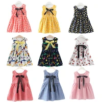 2022 cotton summer new childrens clothing childrens skirt cherry vest dress