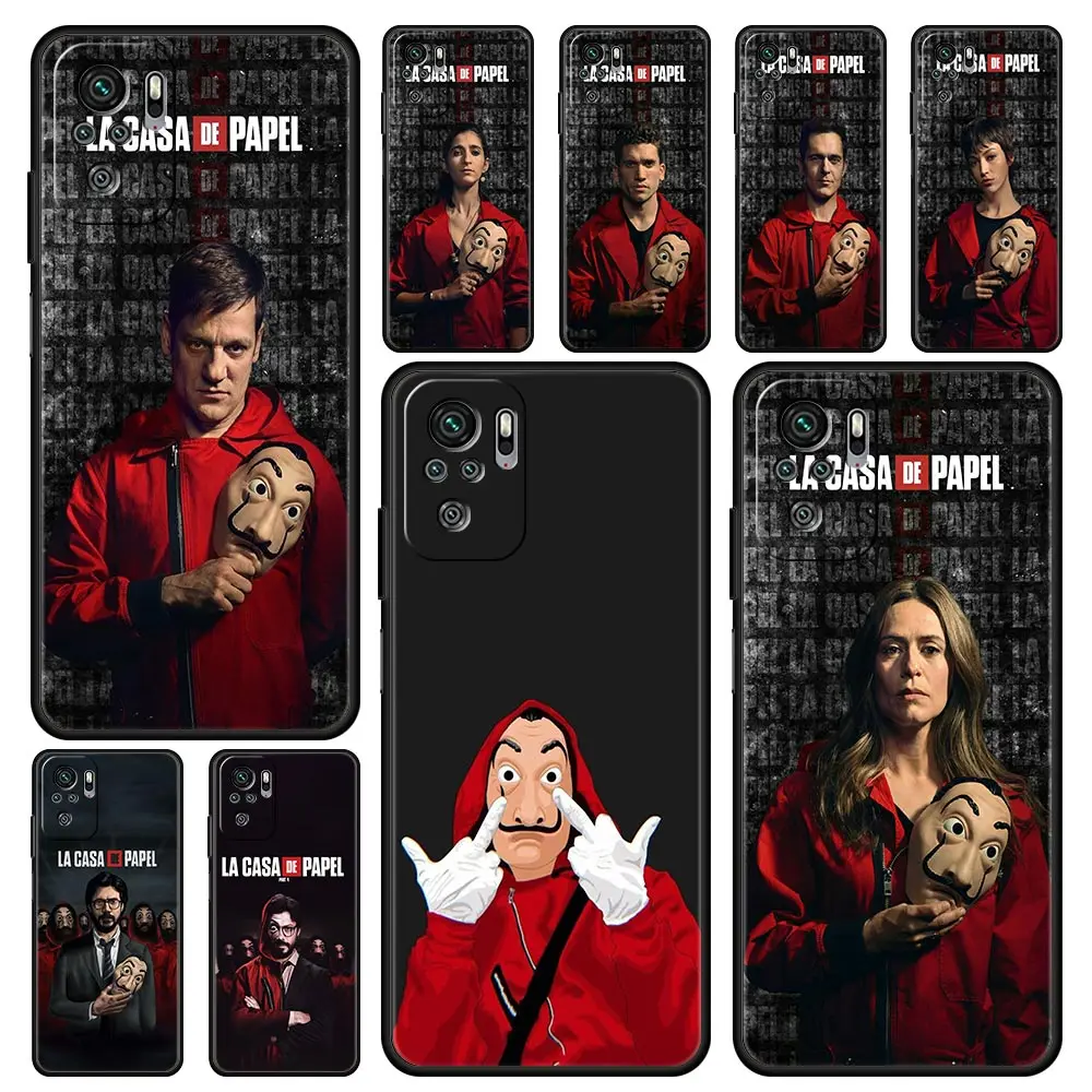 

Cover Case for Xiaomi Redmi Note 7 8 8T 9 9S 10 11 11S 11T K40 K40S K50 Pro Plus 4G 5G Spain TV Money Heist House Paper La