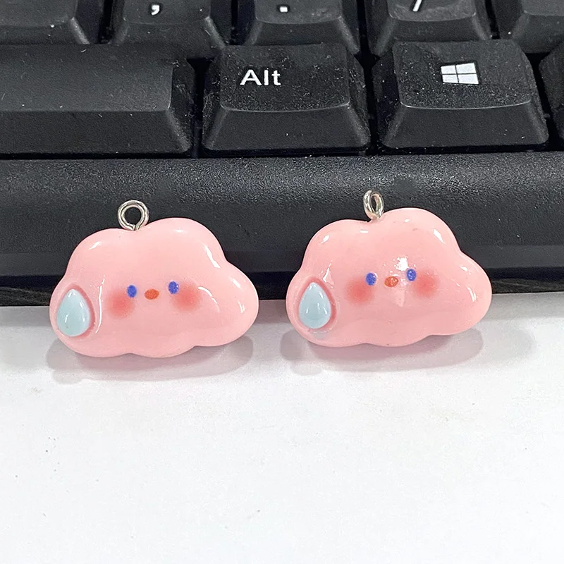 10 шт. 25x22 мм подвески из смолы в виде ярких капель дождя