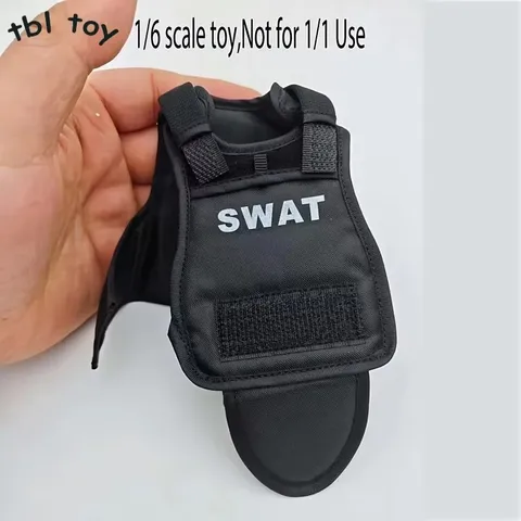 Модель мужского пуленепробиваемого жилета, черного цвета, масштаб 1/6, подходит для 12-дюймовых экшн-фигурок кукол