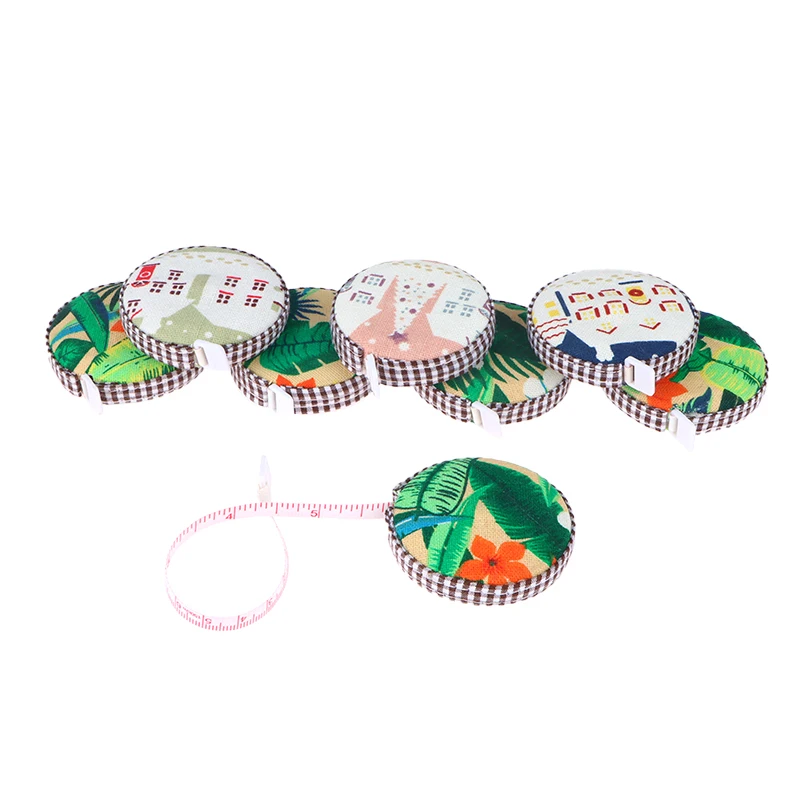 

1Pc Mini Retractable Portable Ruler Fabric Covered Tape Measure Fabric Covered Tailor Ruler Sewing Accessories 150CM/60inch
