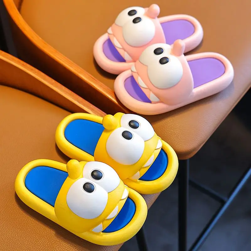 Cartoon Baby Summer Flip Flops Soft Sole Home Slides Boys Girls Breathable Slippers Students Indoor Slides Anti-slip Slippers