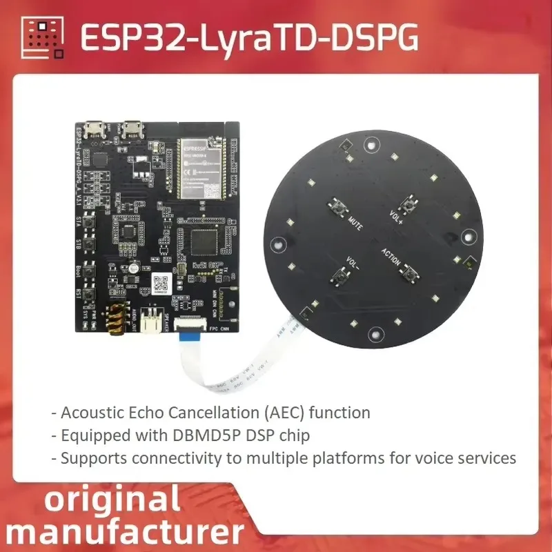 Фото Плата разработки ESP32-LyraTD-DSPG, встроенный модуль ESP32-WROVER-B с Wi-Fi и Bluetooth, функция DSP AEC, оценка аудиопроизводительности ESP32 №2