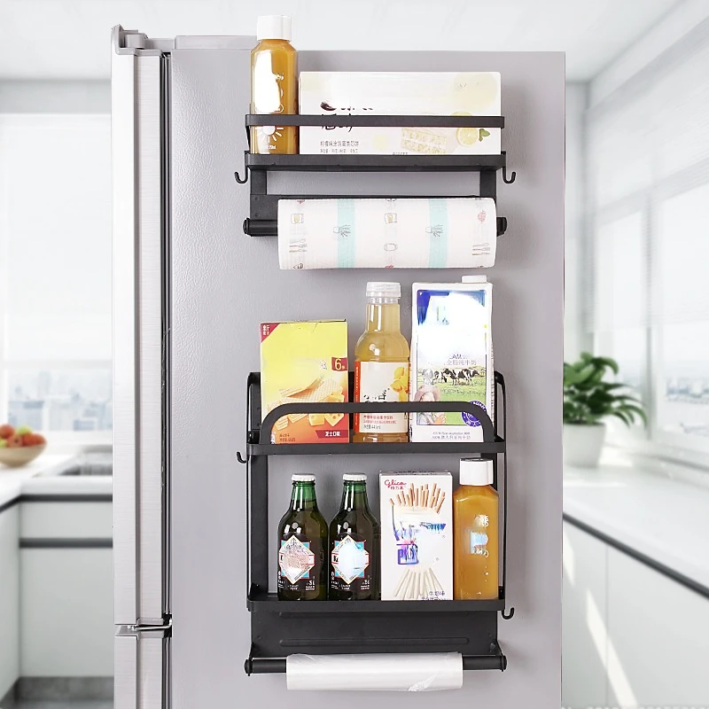 

Стеллаж для кухни, двухслойная Магнитная на присоске, однослойная Магнитная подставка для микроволновки, стиральной машины, боковых стен