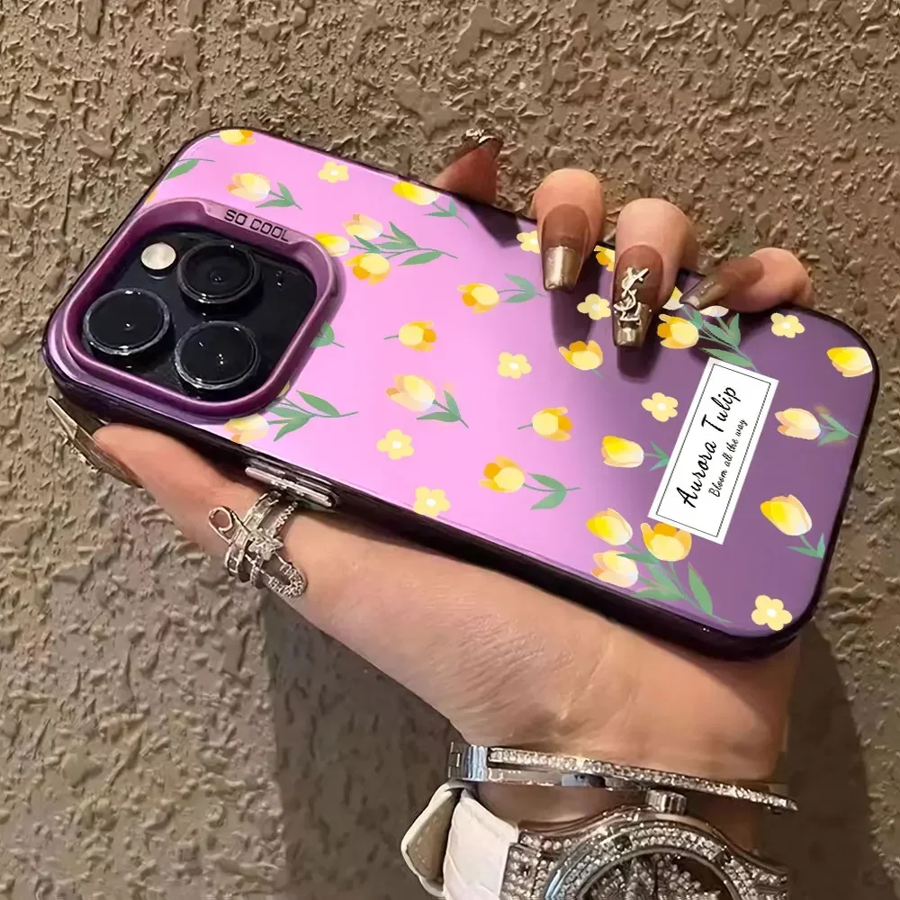 Модный матовый чехол с принтом тюльпана для Vivo S18 S17 S16 Pro Чехол T3 T2 телефона 17Pro S16Pro