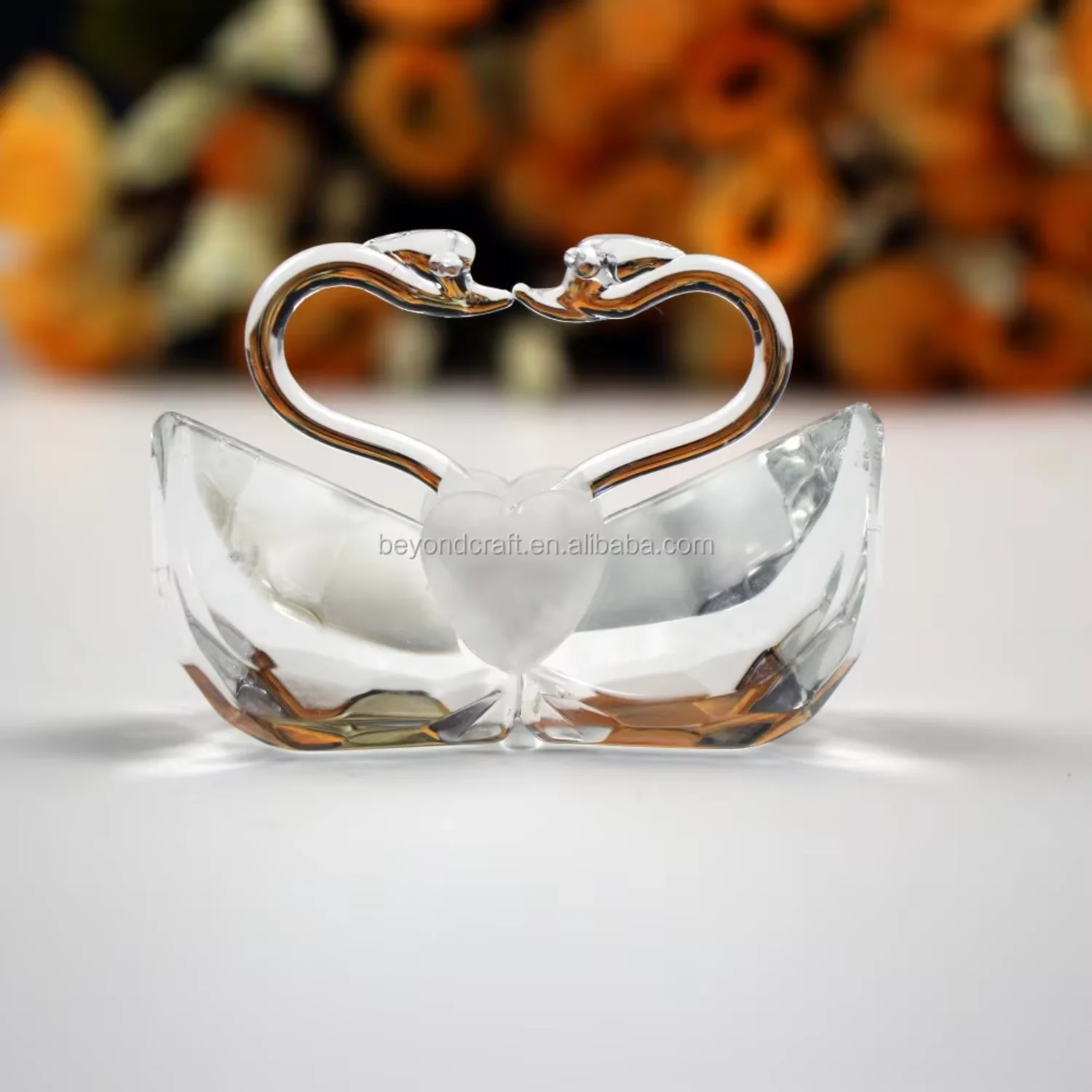 Love Crystal Swan для свадьбы Возвратный мешок кремового торта Большой конттерговый