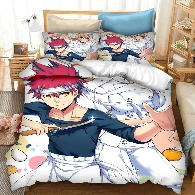 3d Anime Food Wars! Shokugeki no Soma Bedding Set Duvet Cover Bedroom Comforter Twin King _Size Quilt Home Textiles
