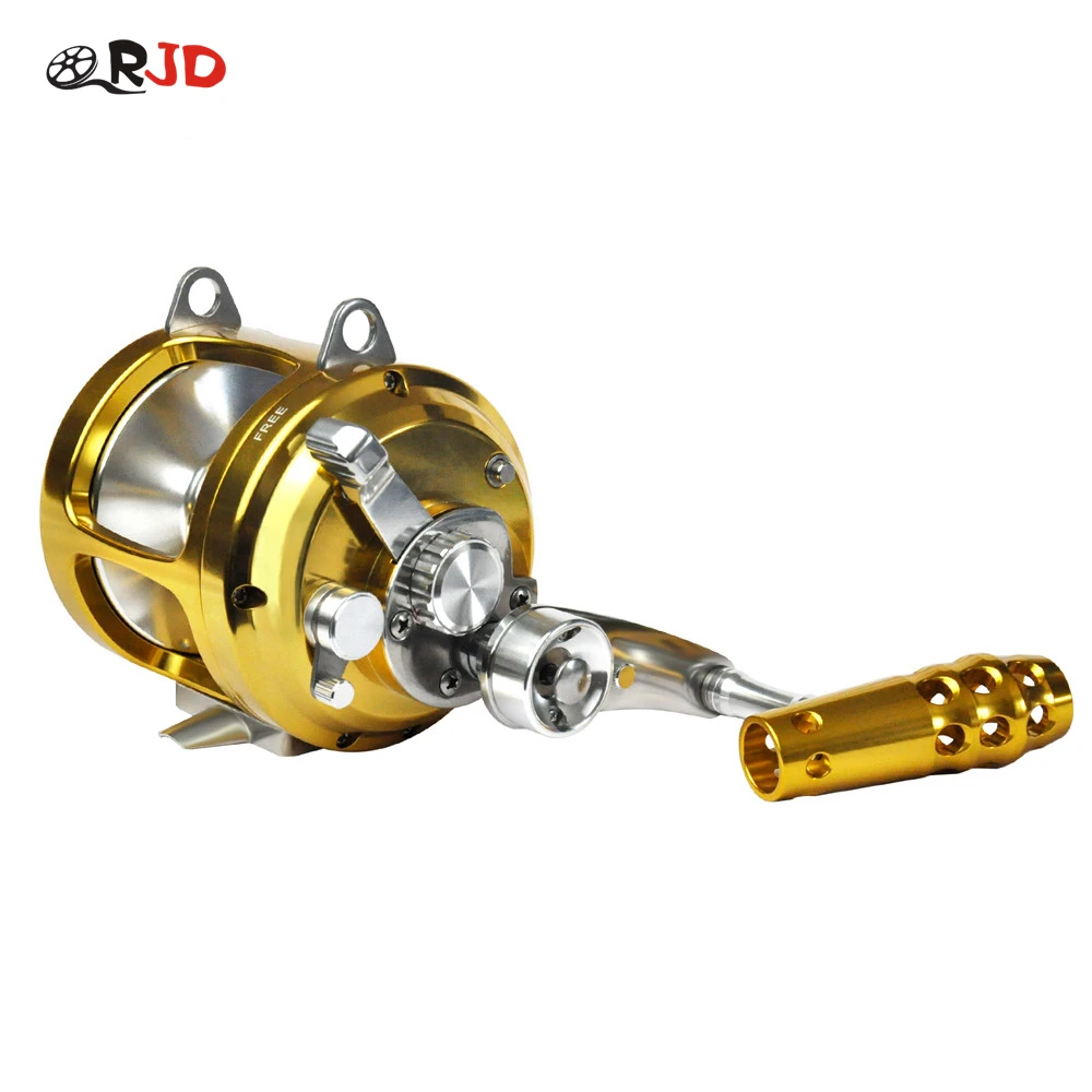 ORJD Multiplier Trolling Reel 2 Speed 8BB+1RB 2.5:1/1.3:1 Lever Drag Big Game Offshore Seafishing Game Reel Drum Reel 50-200lbs