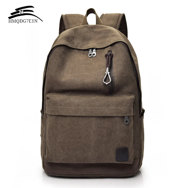 

Men Canvas Backpack Male Laptop College Student School Bags for Teenager Vintage Mochila Casual Rucksack Travel Daypack