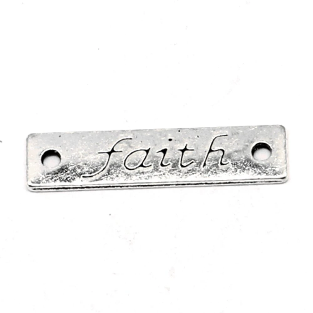 

40pcs Hand Made Jewelry Accessories Parts Faith Charms Pendant 6x26mm