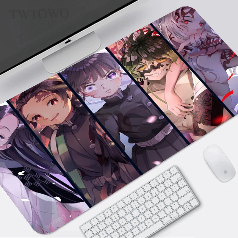 

Anime Demon Slayer Kimetsu No Yaiba Mouse Pad Gaming XL Large Home Mousepad XXL Desk Mats Natural Rubber Carpet Office Mice Pad