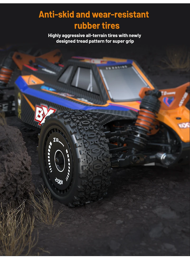 Фото ZD Racing RC Car Racing BX-12 1/12 Бесщеточный 2,4 ГГц 70 км/ч Высокоскоростной пульт дистанционного управления Гоночный багги Автомобиль для взрослых и детей Игрушки №2