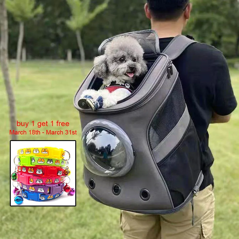 

Large Capacity Pet Carrier Portable Space Capsule Breathable Window Dog Backpack Outdoor Travel Cat Carrier Bags Dog Accessories