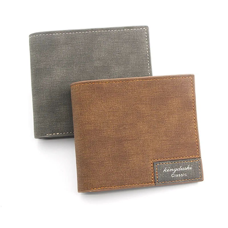 

New Men's Wallet Short Ultra-Thin Retro Frosted Large Capacity Multiple Card Slots Men's Wallet Clutch Bags Id Card Holder