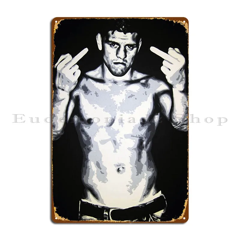 Ник Диаз средний палец Kayla Dsn металлический знак печать кинотеатр живопись