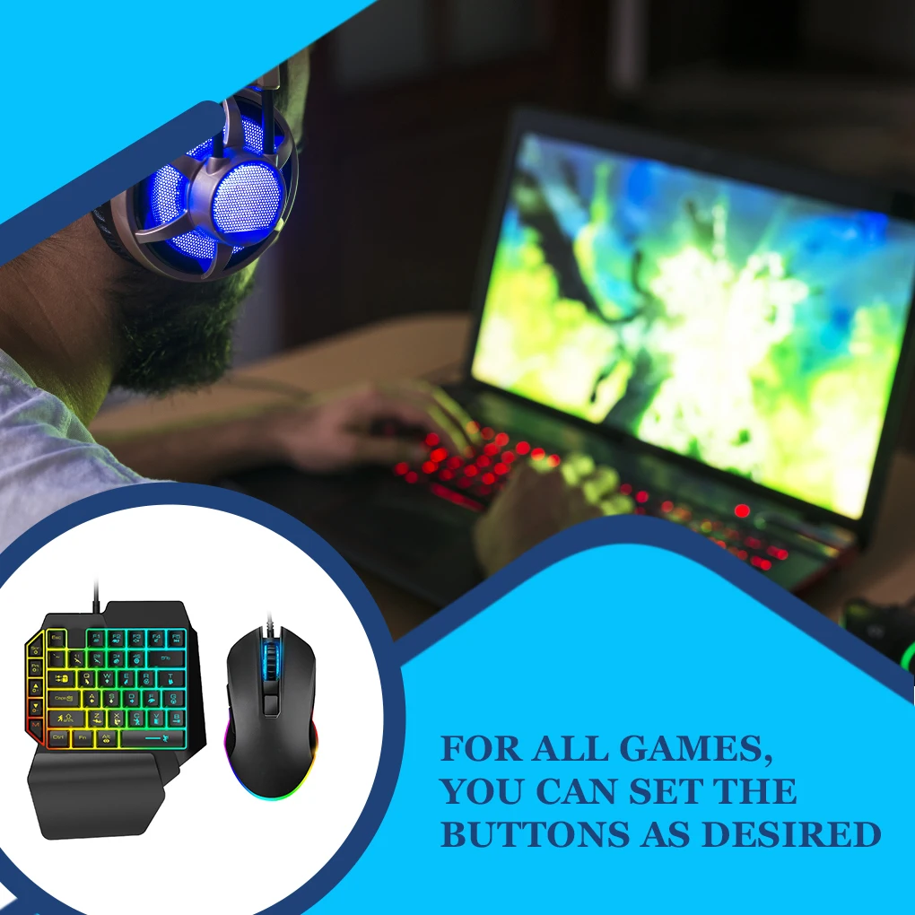 

Mechanical Keyboard Mini Backlight Gaming Keypad Game Controller Gift