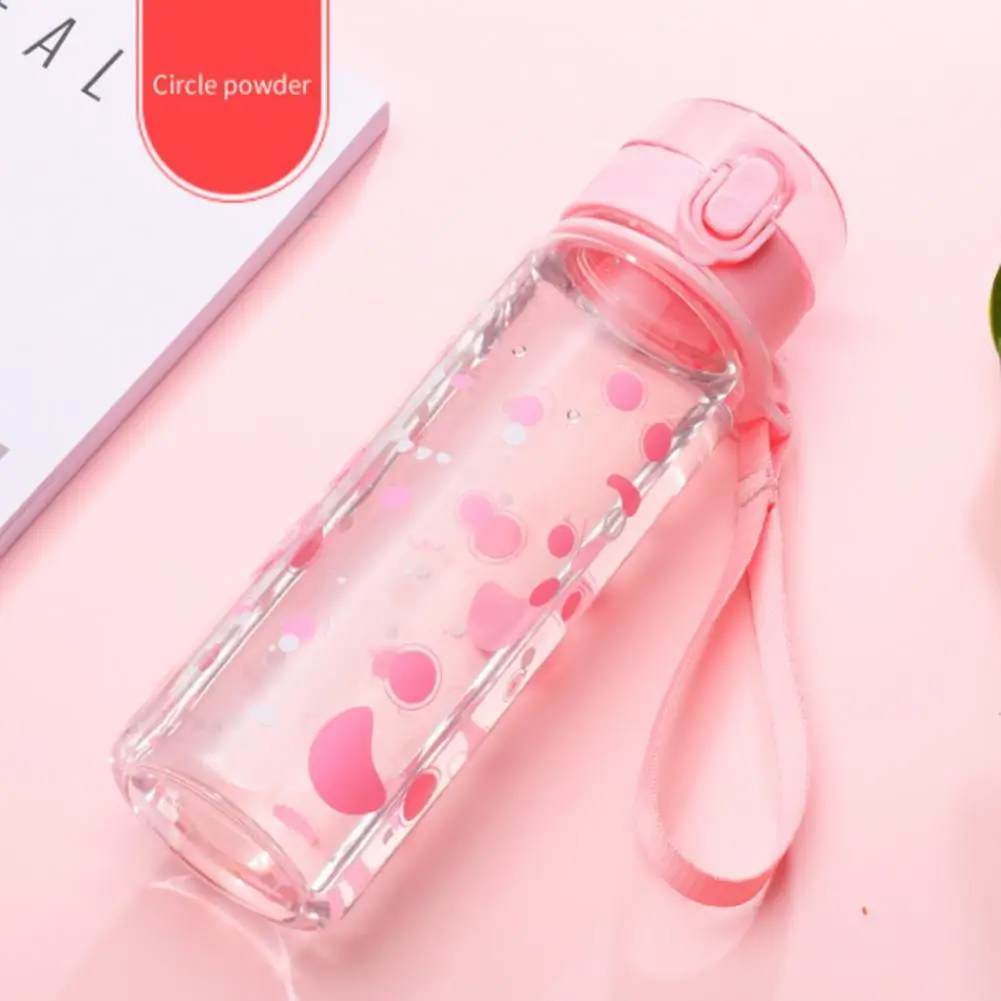 

500ML Water Bottle High Visibility Direct Drinking One Key Open Tea Compartment Leakproof BPA Free Water Bottle for Outdoor