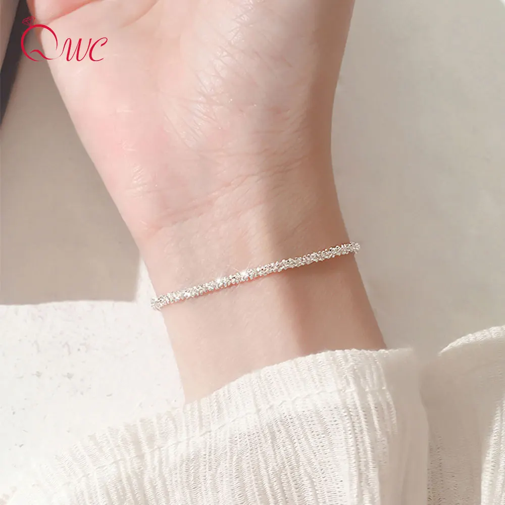 

Sparkling Gypsophila Bracelets Women Authentic 925 Sterling Silver Fine Luxury Jewelry Birthday Gifts Party Chain Original 2022