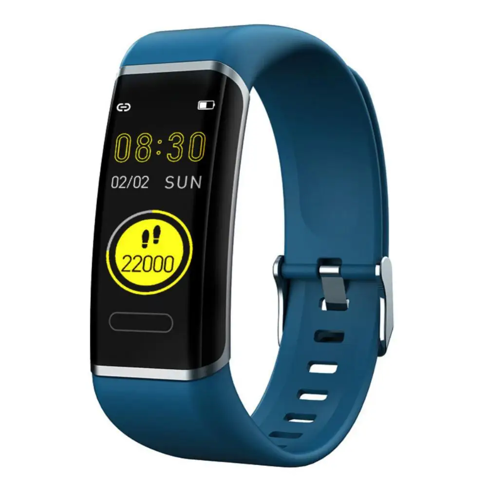 

0.96 Inches Heart Rate Monitor Smart Watch Smartband Sleep Monitor Fitness Bracelet For Android IOS Silicone