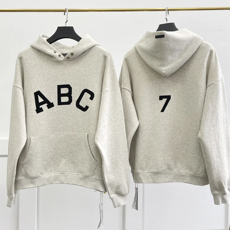 

Winter LEE FOG ESSENTIALS Hoodies High Quality ABC Letter Logo Fleece Hooded Sweatshirts Hiphop Street Oversized Men Women Hoody