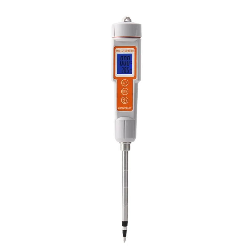 

Цифровой измеритель температуры почвы TDS EC 0-10000Us/см Высокоточный металлический датчик проводимости тестер инструмент для садовых ферм