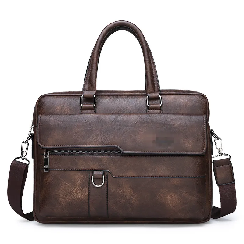 Men's Bag Leather Portable Briefcases Laptop Messenger Bags For Men Office School College Satchel Bag Business Commuter Bag
