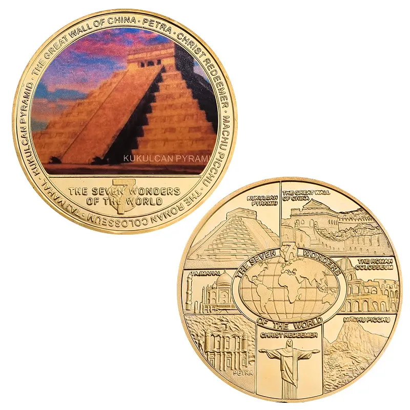 

Памятная монета "Семь Чудес Мира", позолоченная