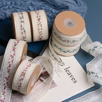 4cm 10yards floral lace ribbon roll tooth edge chiffon sewing decorative diy handmade craft supplies gift packaging accessories