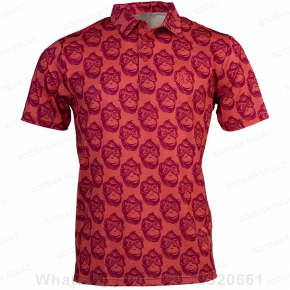 Новая летняя мужская футболка для гольфа Повседневная рубашка с принтом женских