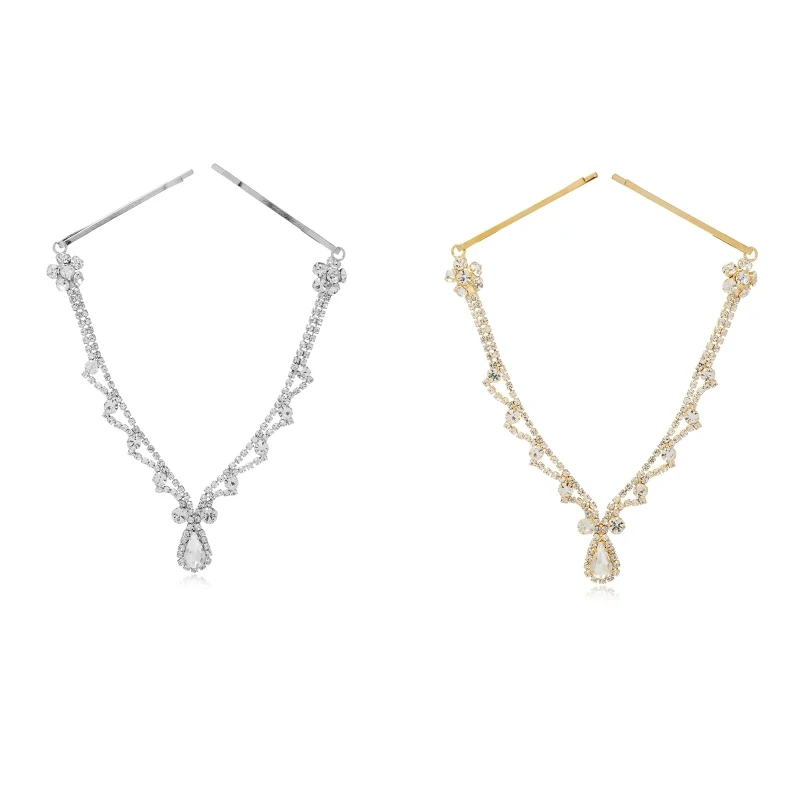 

Женская свадебная повязка на голову с кристаллами