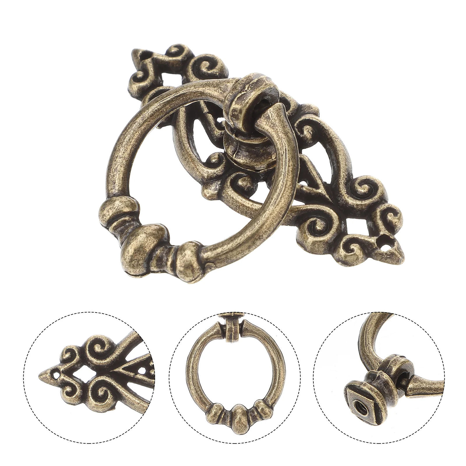 

Drawerknobs Cabinet Handle Dresser Knobhandles Ring Door Vintage Kitchencupboardfor Drawers Furniturebrass Drop Bronze Single