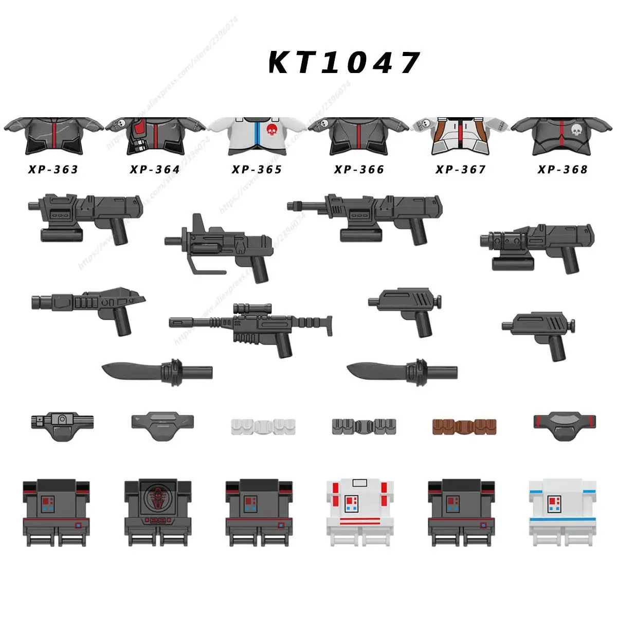 

Single Figures Head accessories Building Blocks toys Series-161-KT1047 XP363 XP364 XP365 XP366 XP367 XP368