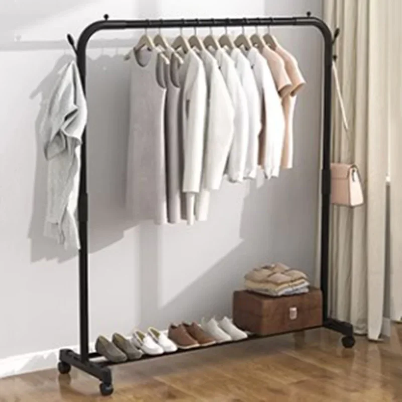 Czarny słup wieszak na ubrania plastikowy stojak szafa podłoga sypialnia koła półka Colgador De Ropa meble ogrodowe