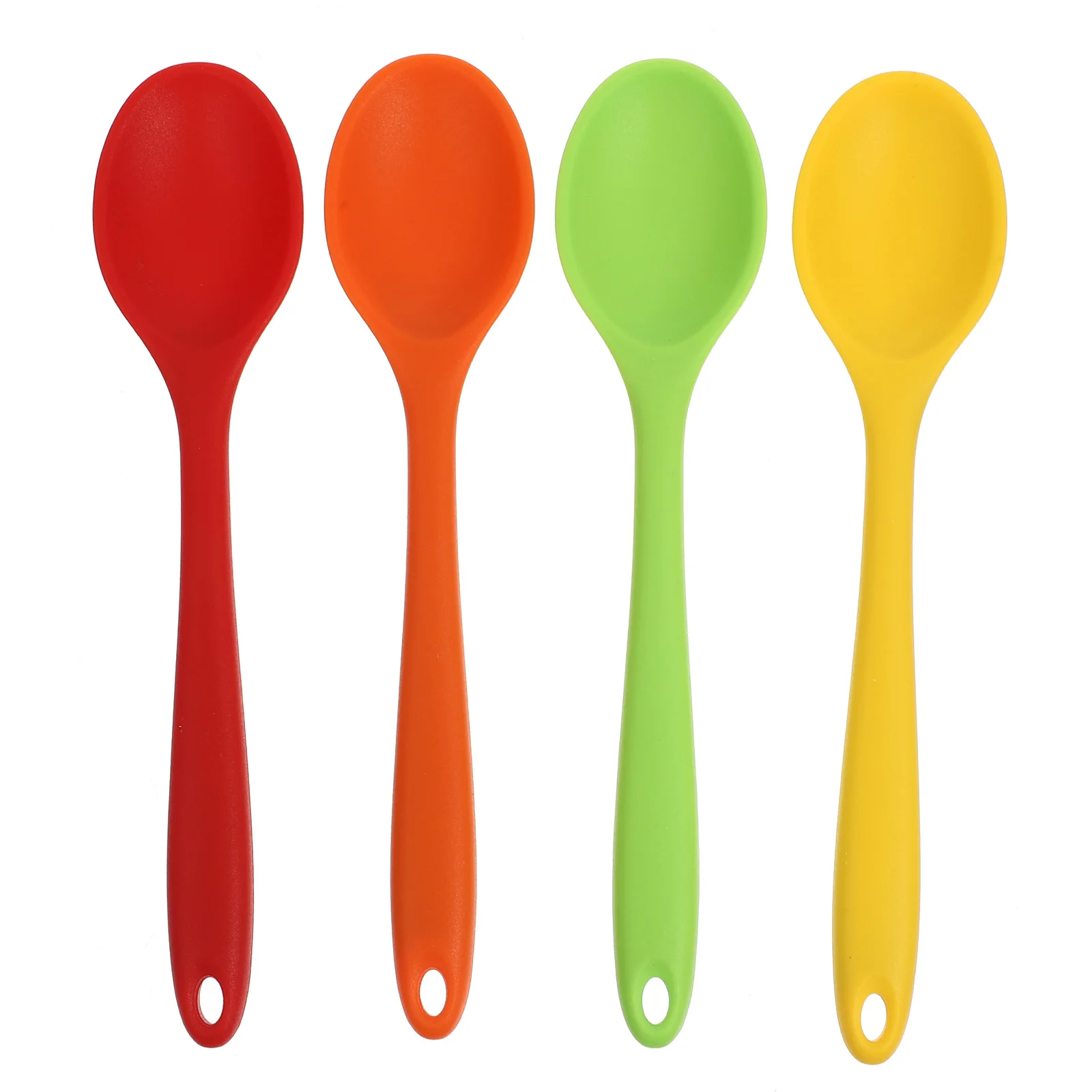 

4 Pcs Silicone Spoon Plastic Kitchen Utensils Supplies Soup Spoons Shell Cooking Silica Gel Multipurpose Child