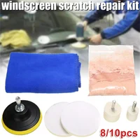 8/10pcs Universal Car Windscreen Window Scratch Repair Remover Glass Polishing Kit