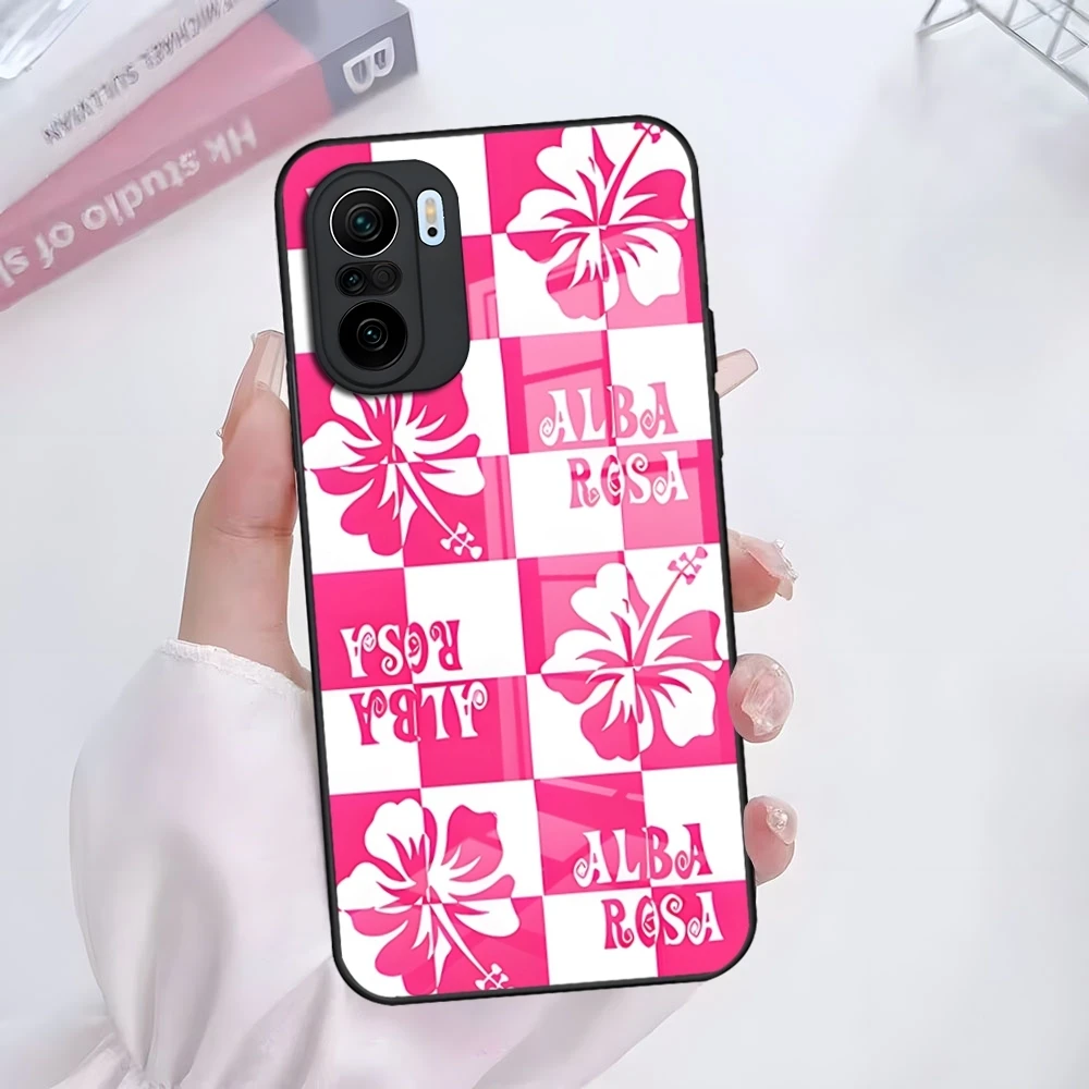 Fashion A-ALBA R-ROSA Phone Case For Xiaomi 14 Lite 12 Pro 11t 13 POCO M6 M5 X6 X5 X3 NFC F5 F6 Tempered Glass Cover