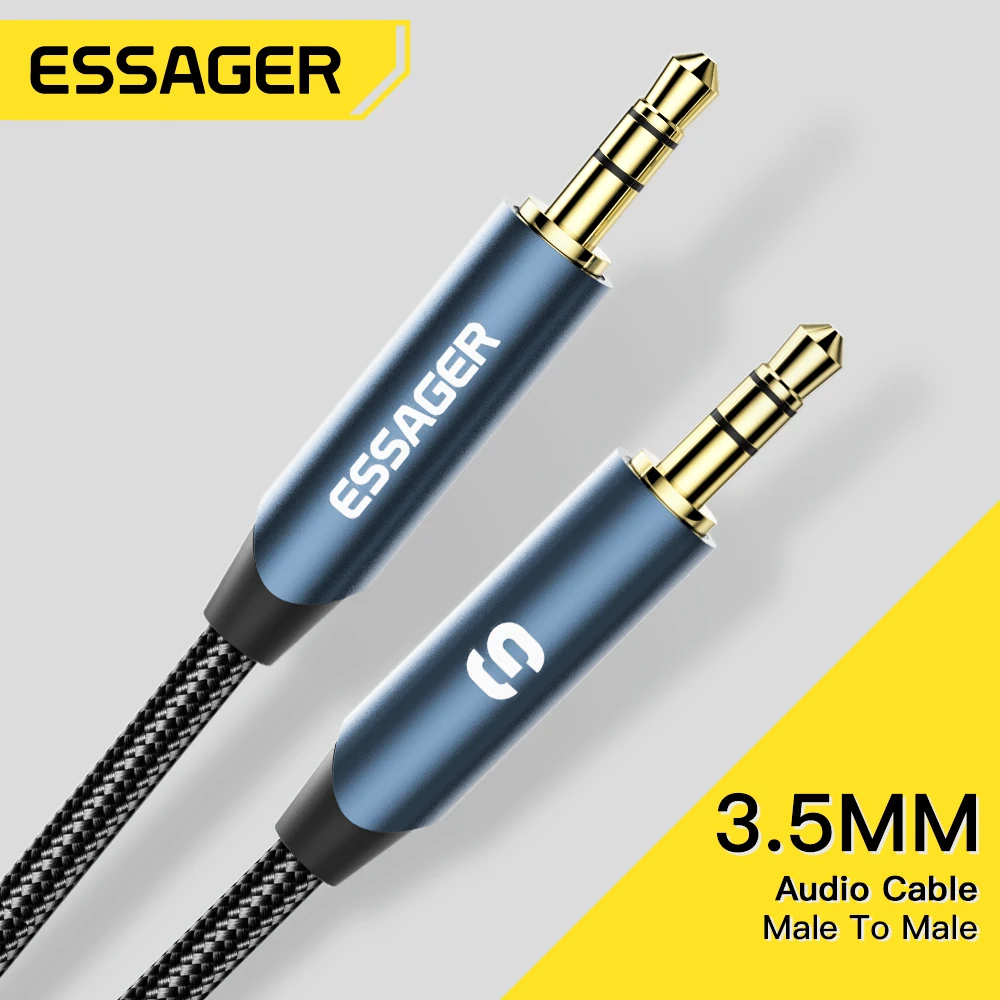 

Essager AUX Cable 3.5mm Jack Speaker Audio Cord Male to Male For Cars Huawei Xiaomi Iphone JBL Headphone Adapter Extension Wire