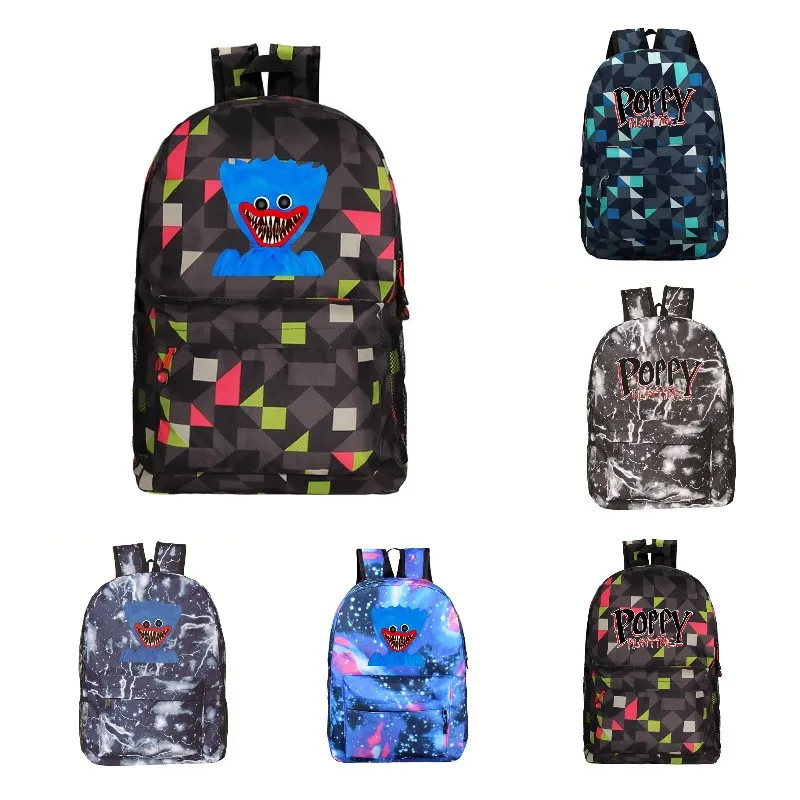 

Новое поступление, сумки для косплея Huggy Wuggy, школьный Комплект из трех предметов с принтом мака, игры, звездное небо