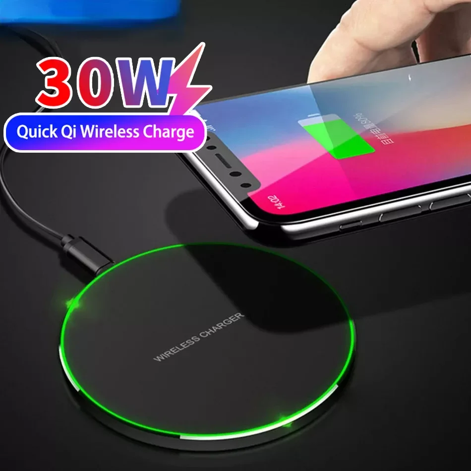 

Беспроводное зарядное устройство для Galaxy S10 S20 S9/S9 + S8 S7 Note 9, 30 Вт